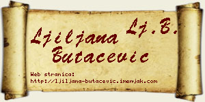 Ljiljana Butačević vizit kartica